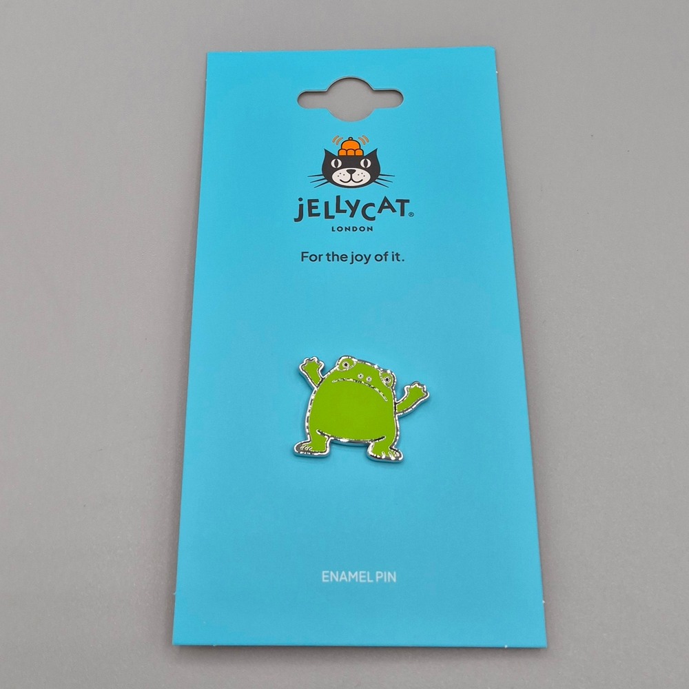 Jellycat Ricky Rain Frog Enamel Pin Green Silver Official PIN6RRF NEW